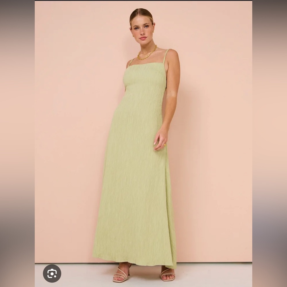 Sovere • Georgia Maxi Dress in Celery Green NWT - Picture 2 of 6